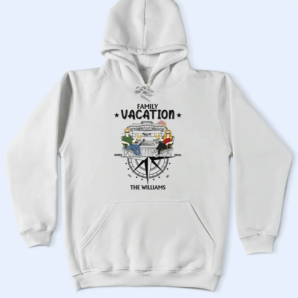 Family Vacation Compass - Personalized T Shirt - Image 4
