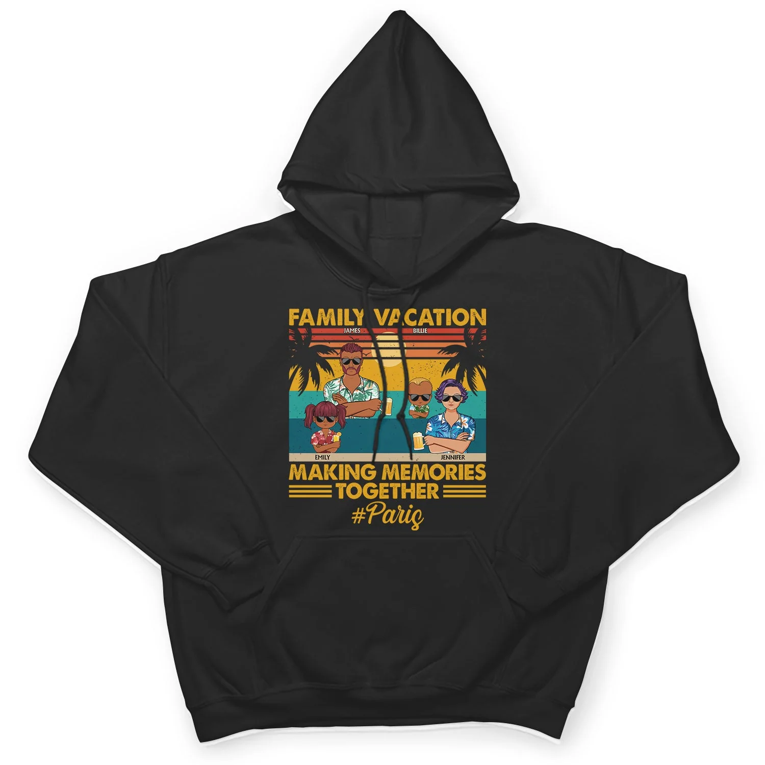Family Vacation Making Memories Together Traveling Beach - Funny, Holiday Gift For Husband, Wife, Couples - Personalized Custom T Shirt - Image 4