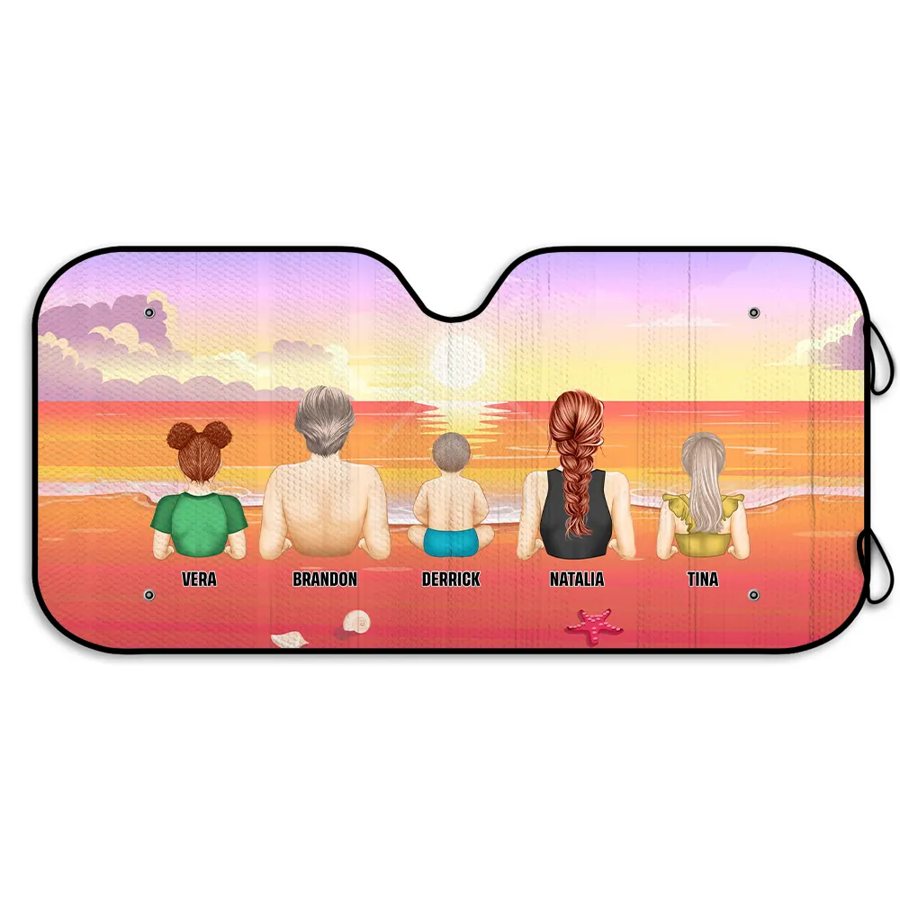 Family Vacation - Personalized Auto Sunshade - Image 2
