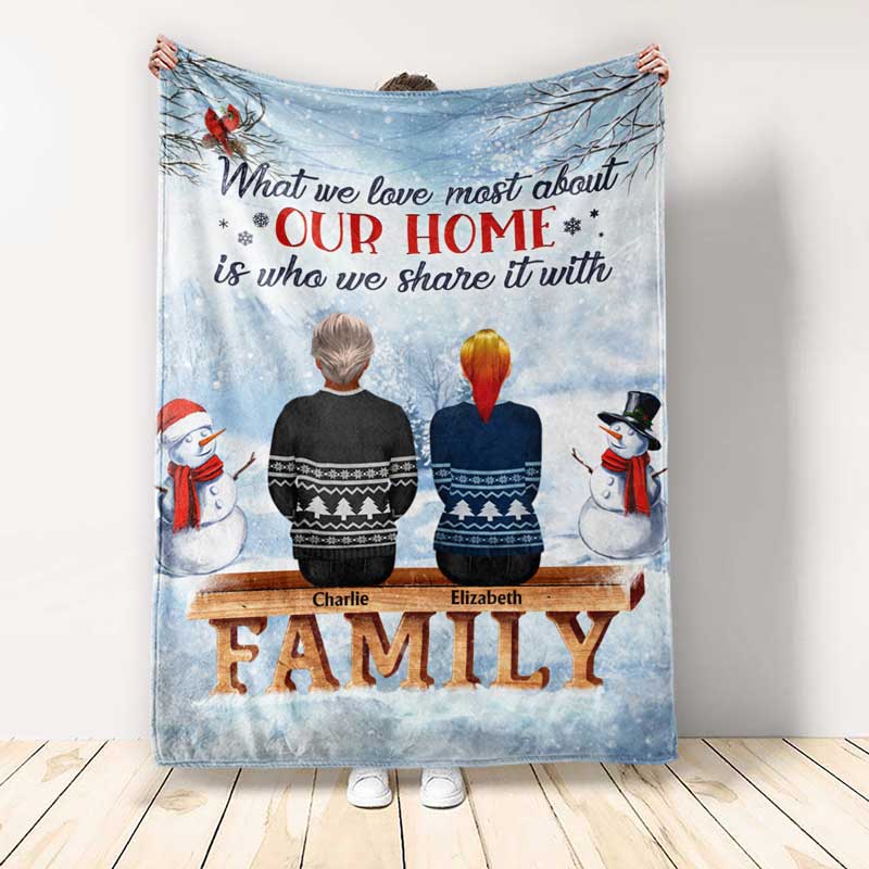 Family Where Life Begins And Love Never Ends - Memorial Gift - Christmas Gift - Personalized Custom Fleece Blanket - Image 2