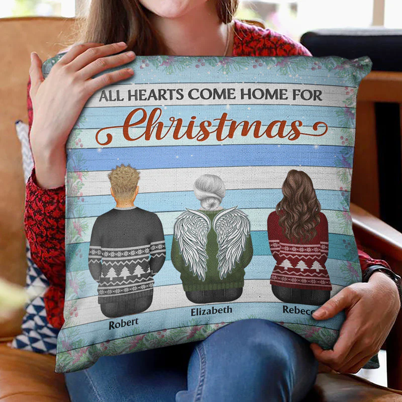 Family Where Life Begins And Love Never Ends - Memorial Gift - Christmas Gift - Personalized Custom Pillow - Image 2