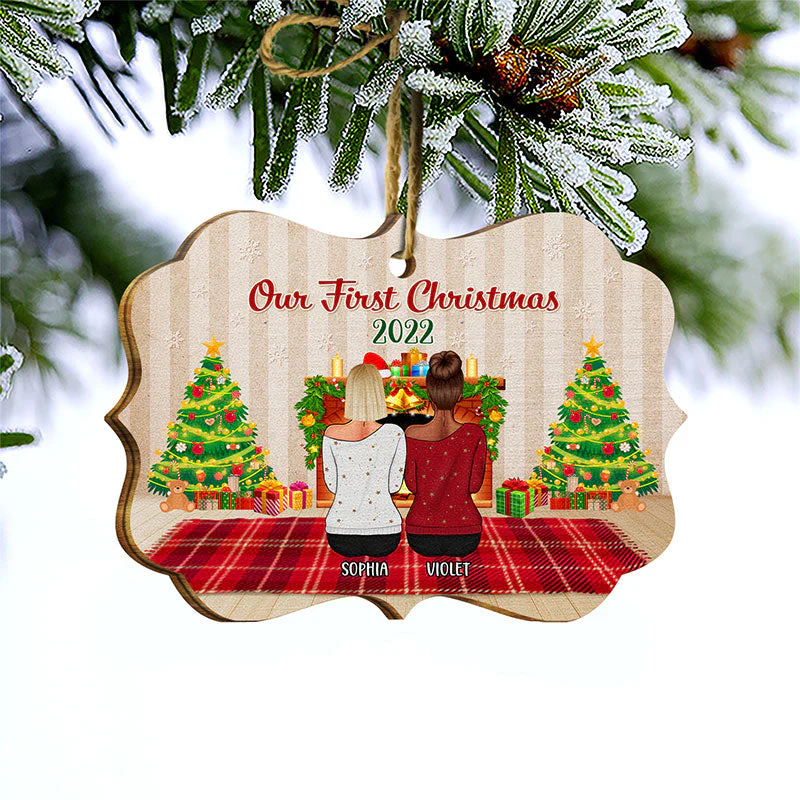 Family Will Always Be Close At Heart - Christmas Gift For Family - Personalized Custom Wooden Ornament - Image 3