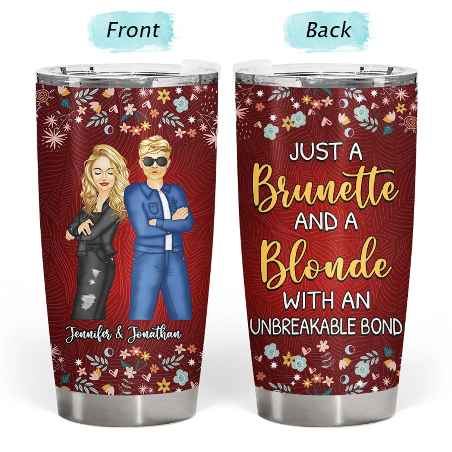 Fashion Bestie Unbreakable Bond - Gift For Besties - Personalized Tumbler - Image 3