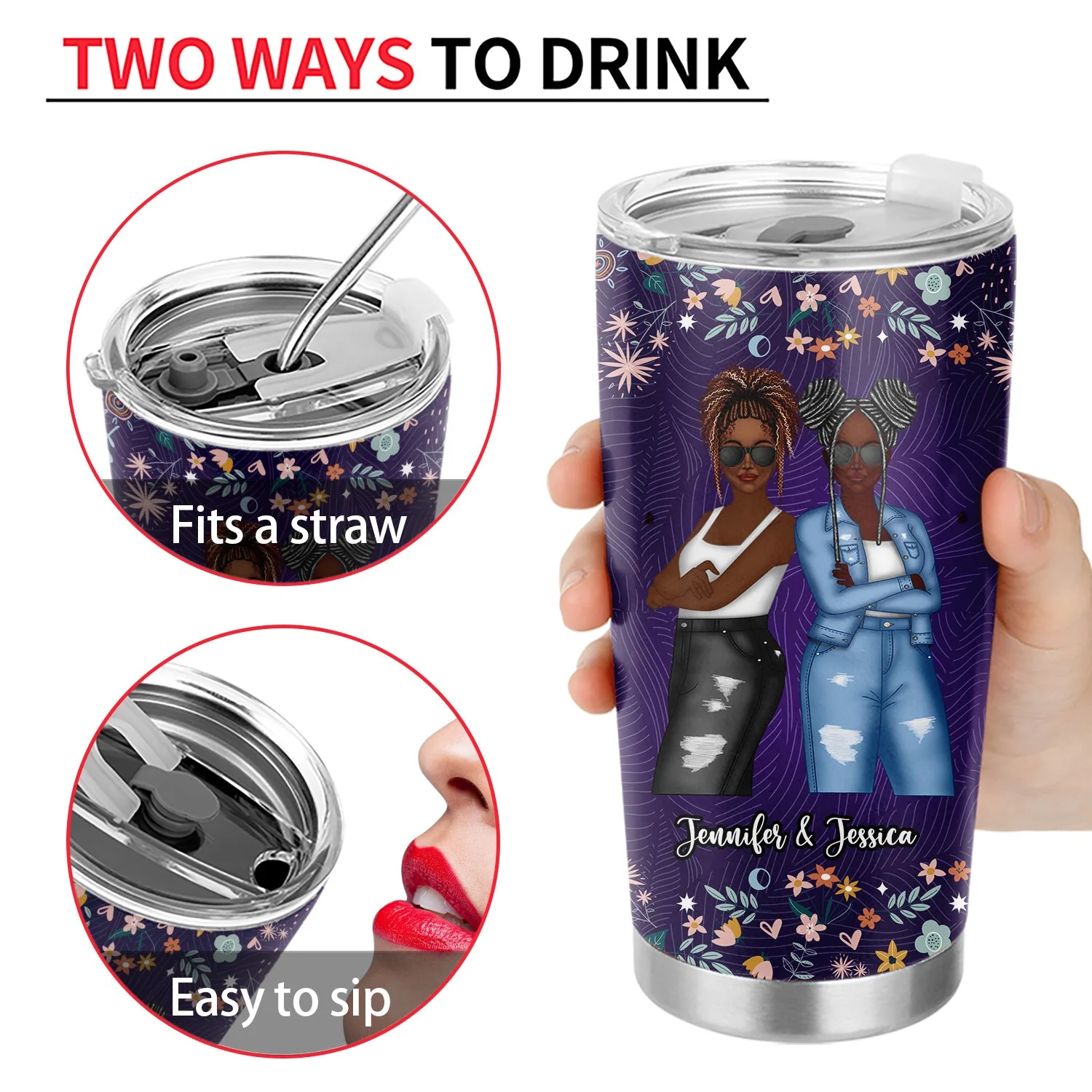 Fashion Bestie Unbreakable Bond - Gift For Besties - Personalized Tumbler - Image 4