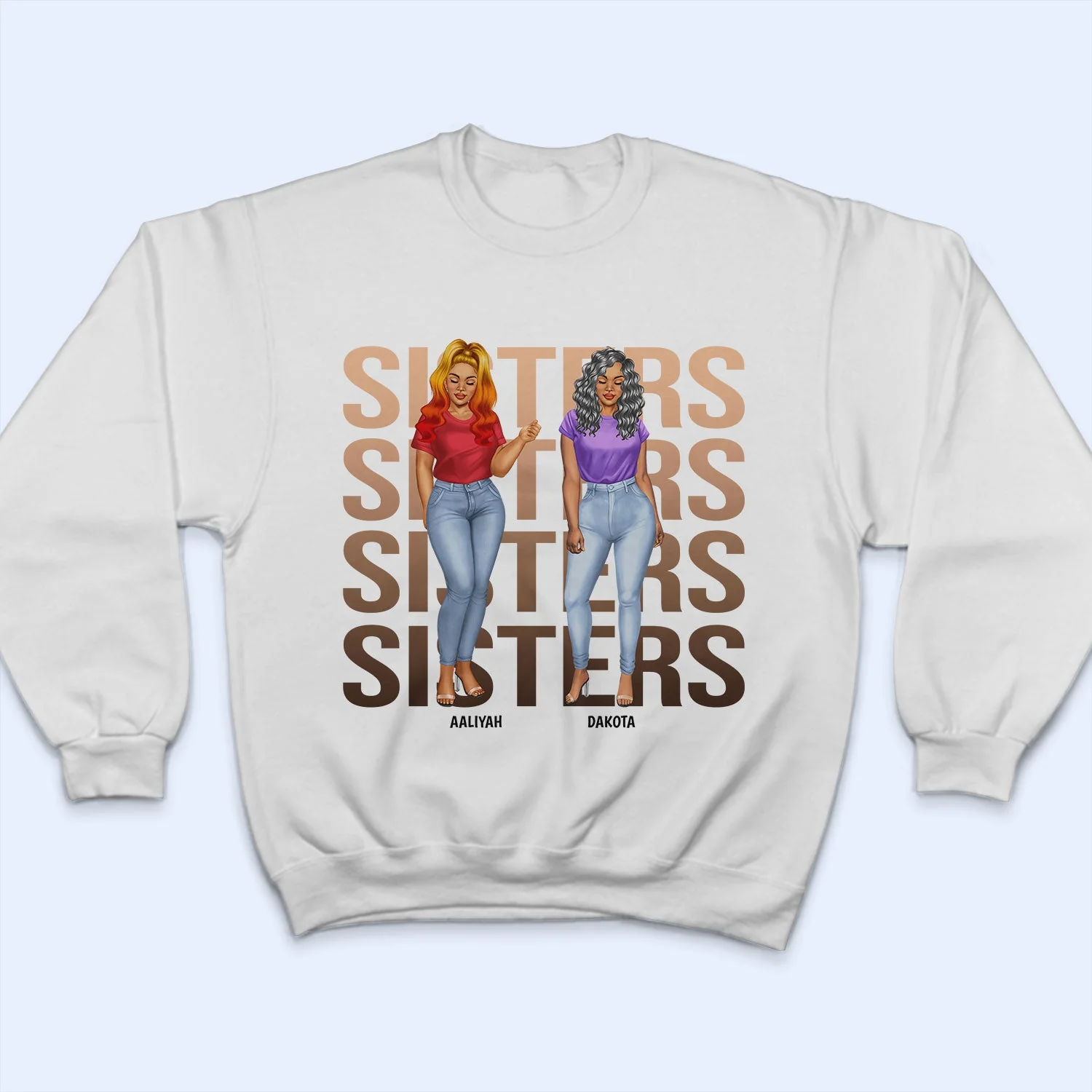 Fashion Girls Sistas - Gift For Sisters And Best Friends - Personalized T Shirt - Image 5