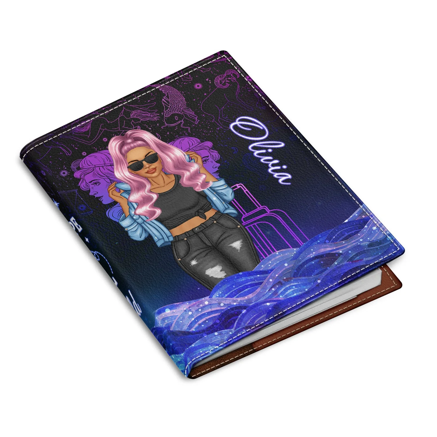 Fashion Zodiac Sign My Horoscope Said To Travel - Personalized Custom Passport Cover, Passport Holder - Image 2