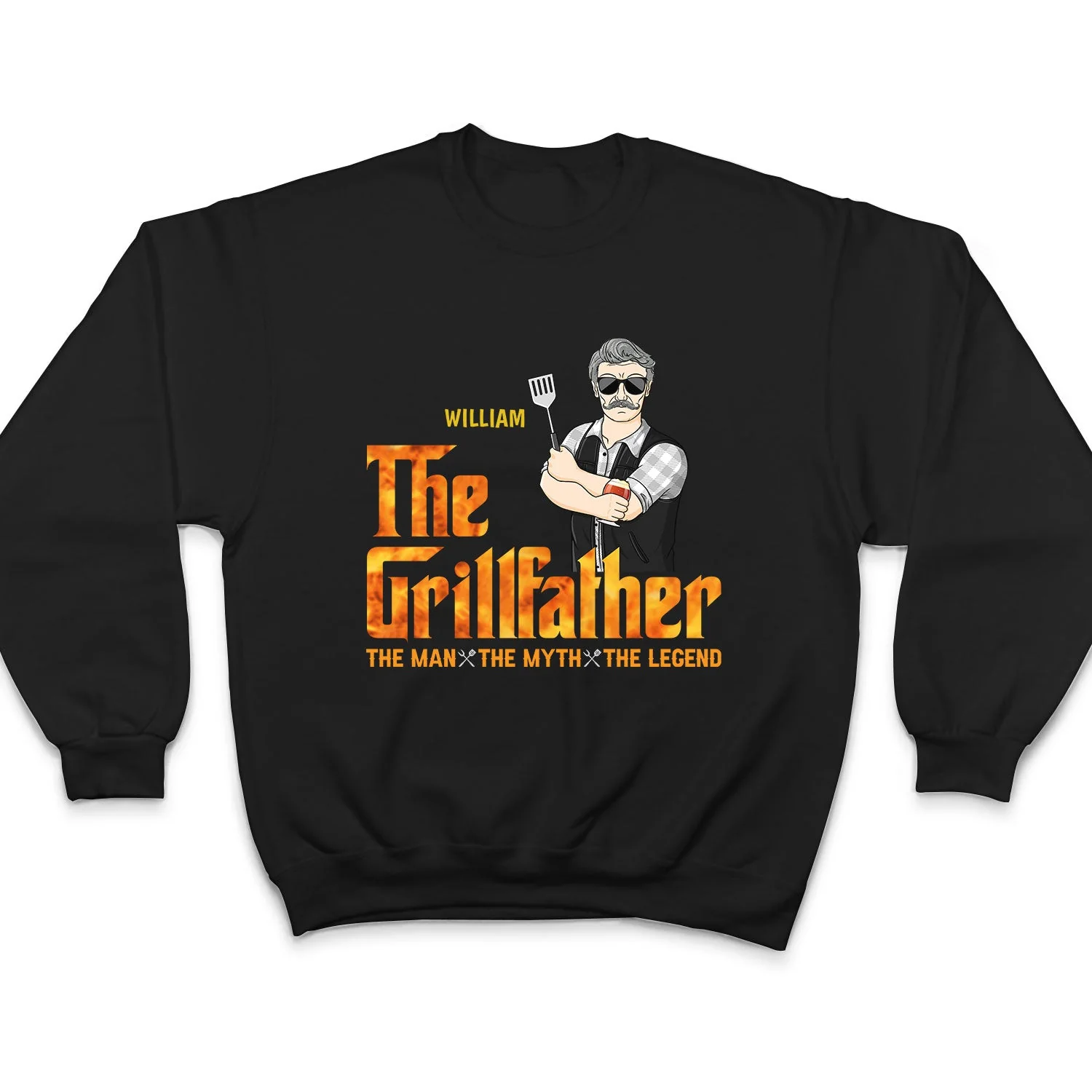 Father Grilling The Grillfather - Gift For Father - Personalized Custom T Shirt - Image 5