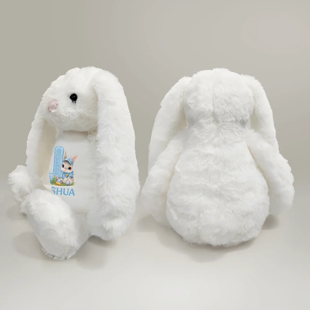 Faux Chenille Rabbit Alphabet Letters - Personalized Soft Toy Bunny - Image 4