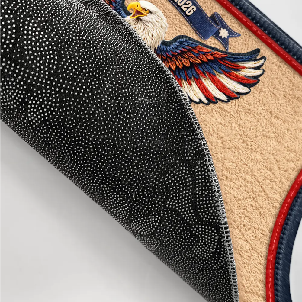 Faux Embroidery Effect Stars And Stripes Happy USA 250Th Birthday - Personalized Doormat - Image 3