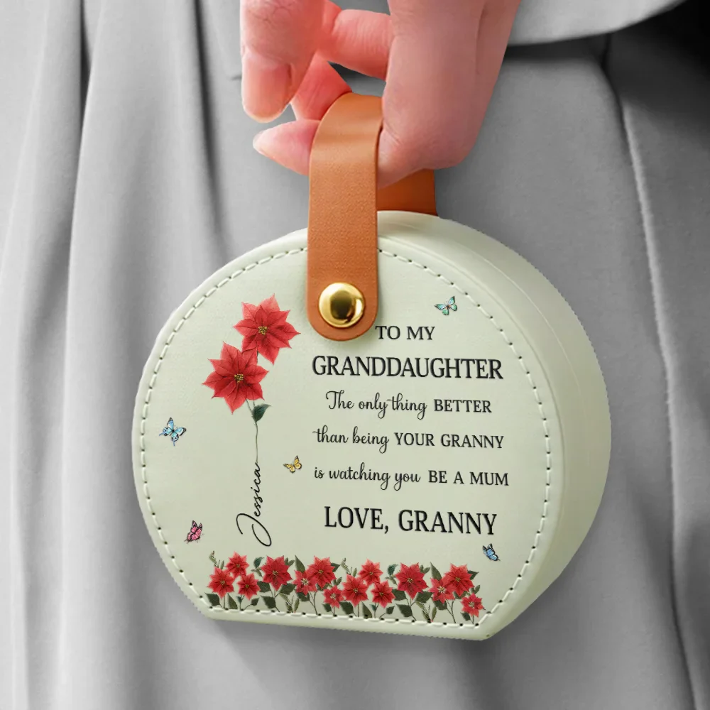 Faux Pressed Birth Flower The Only Thing Better Than Being Your Mother - Personalized Jewelry Box With Handle - Image 5