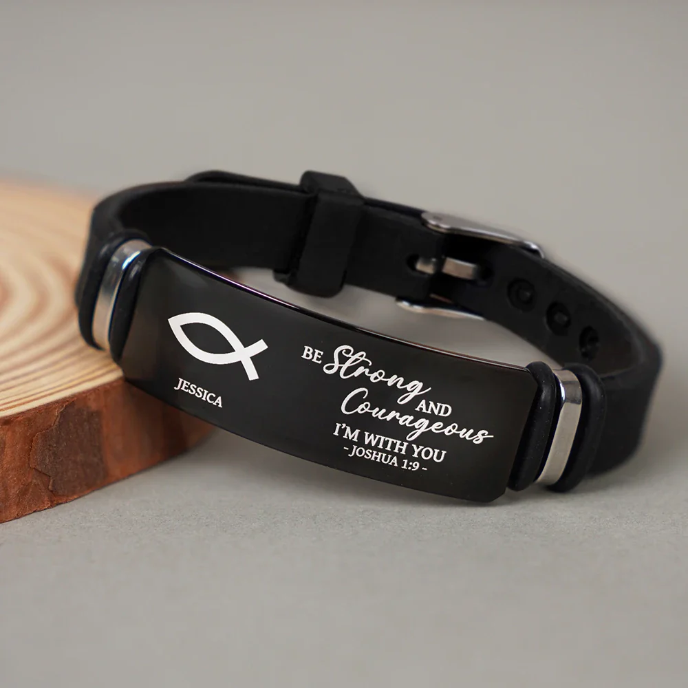 Favorite Bible And Christian Symbol - Personalized Engraved Bracelet - Image 4