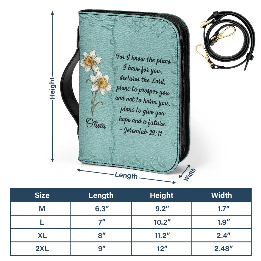 Favorite Bible Verse With Birth Month Flower - Personalized Bible Cover - Image 5
