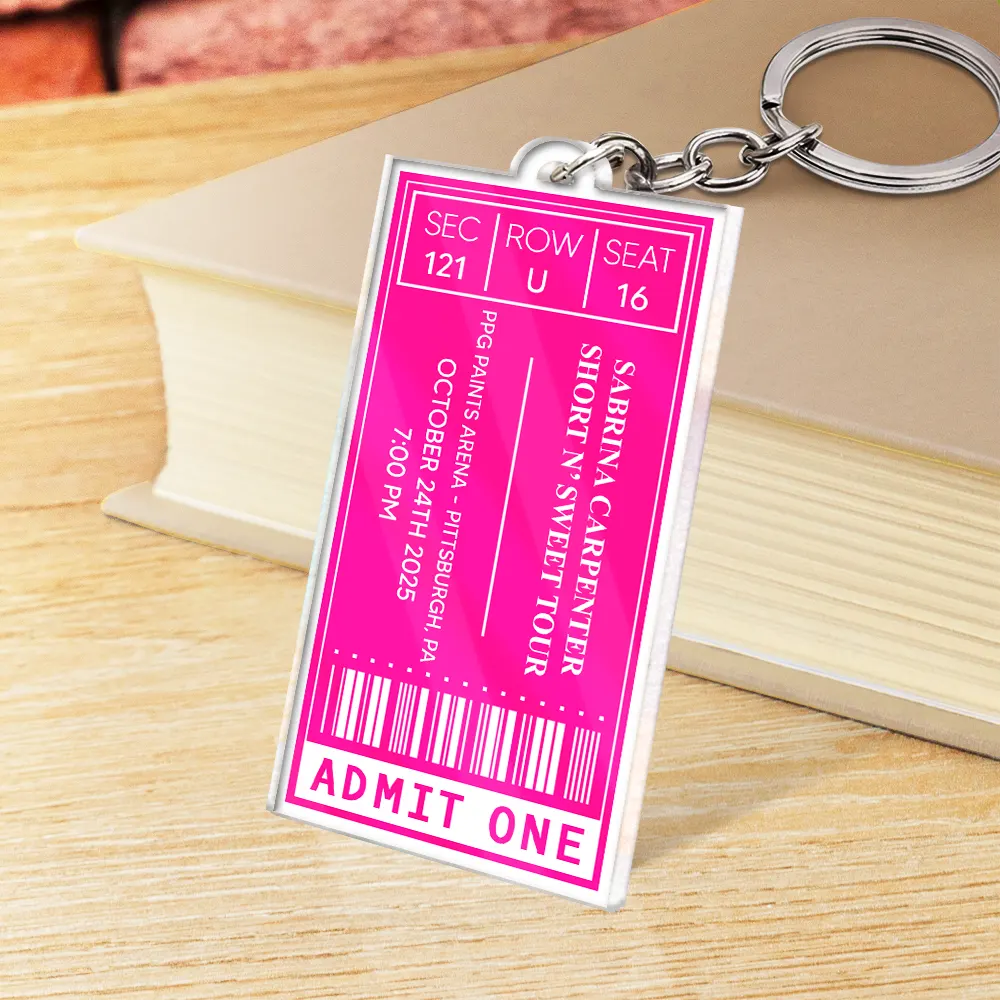 Favorite Concert Ticket - Personalized Acrylic Keychain - Image 2
