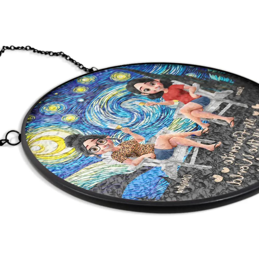 Favorite Place In All The World - Personalized Stained Glass Window Hanging Suncatcher - Image 5