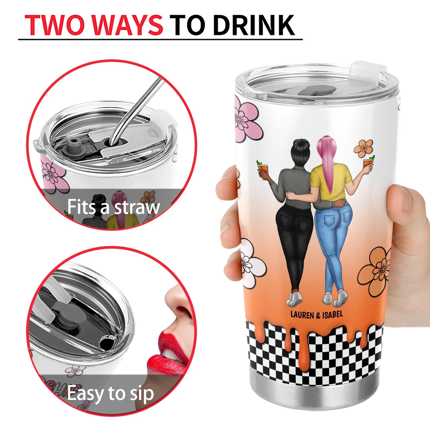 Feel Its Warmth - Gift For Besties - Personalized Tumbler - Image 4