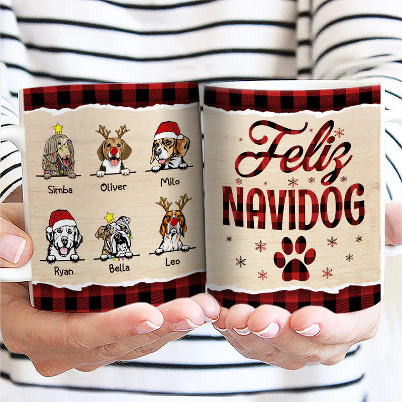 Feliz Navidog Christmas Dog - Christmas Gift For Dog Lovers - Personalized Custom Mug - Image 2