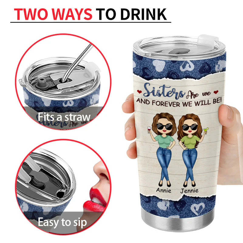 Fight A Bear For You - Gift For Sister - Personalized Custom Tumbler - Image 4