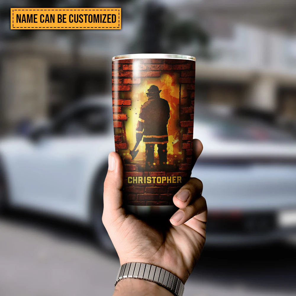 Firefighter The Title Custom Tumbler, Gift For Firefighter, Firefighter Appreciation, Labor Day Gift - Image 3