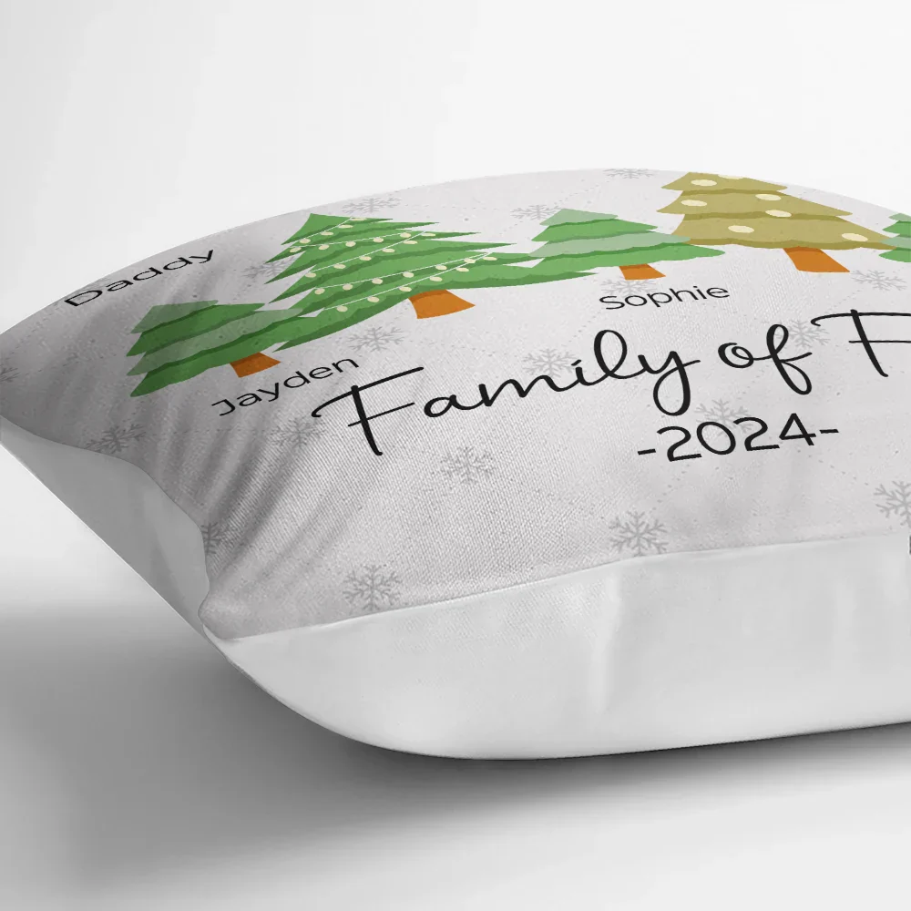 First Christmas As A Family Of Three - Personalized Pillow - Image 3