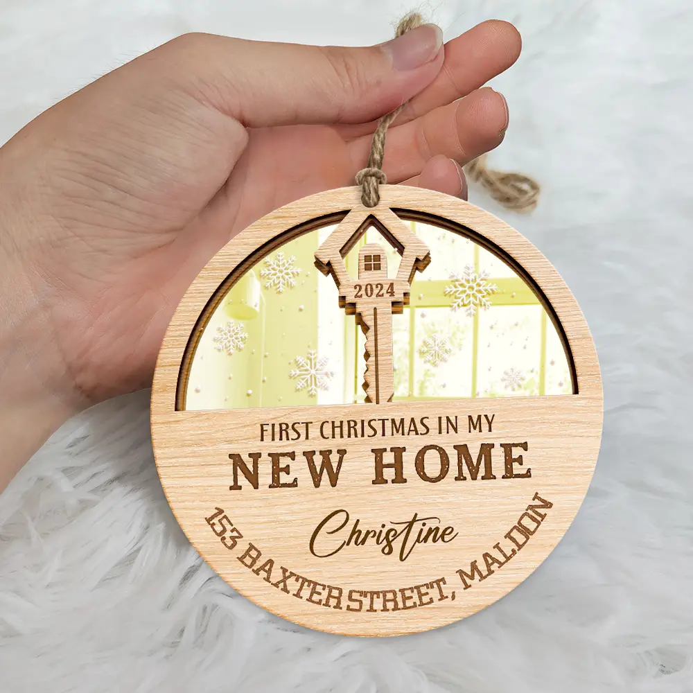 First Christmas In My New Home - Personalized Mirror Ornament - Image 5