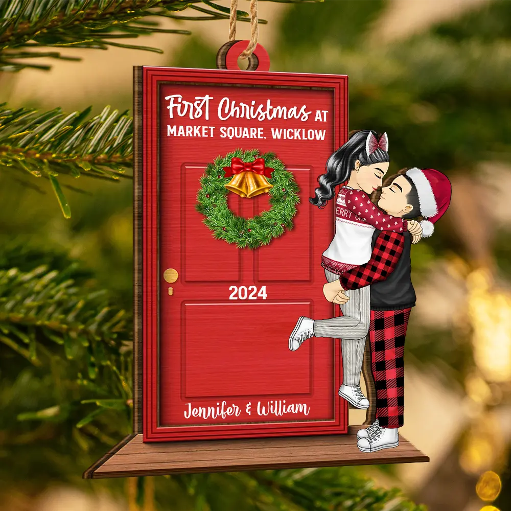 First Christmas In Our New Home - Personalized Wooden Cutout Ornament - Image 3