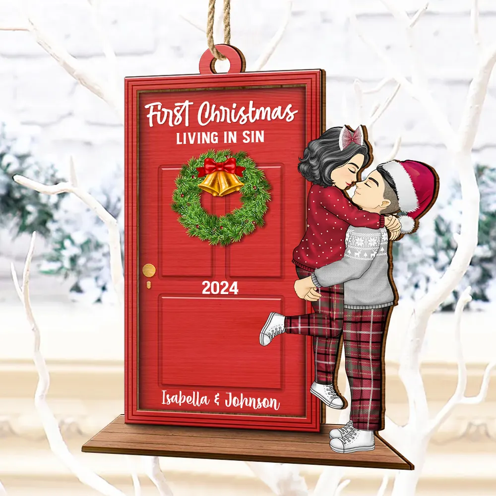First Christmas In Our New Home - Personalized Wooden Cutout Ornament - Image 4