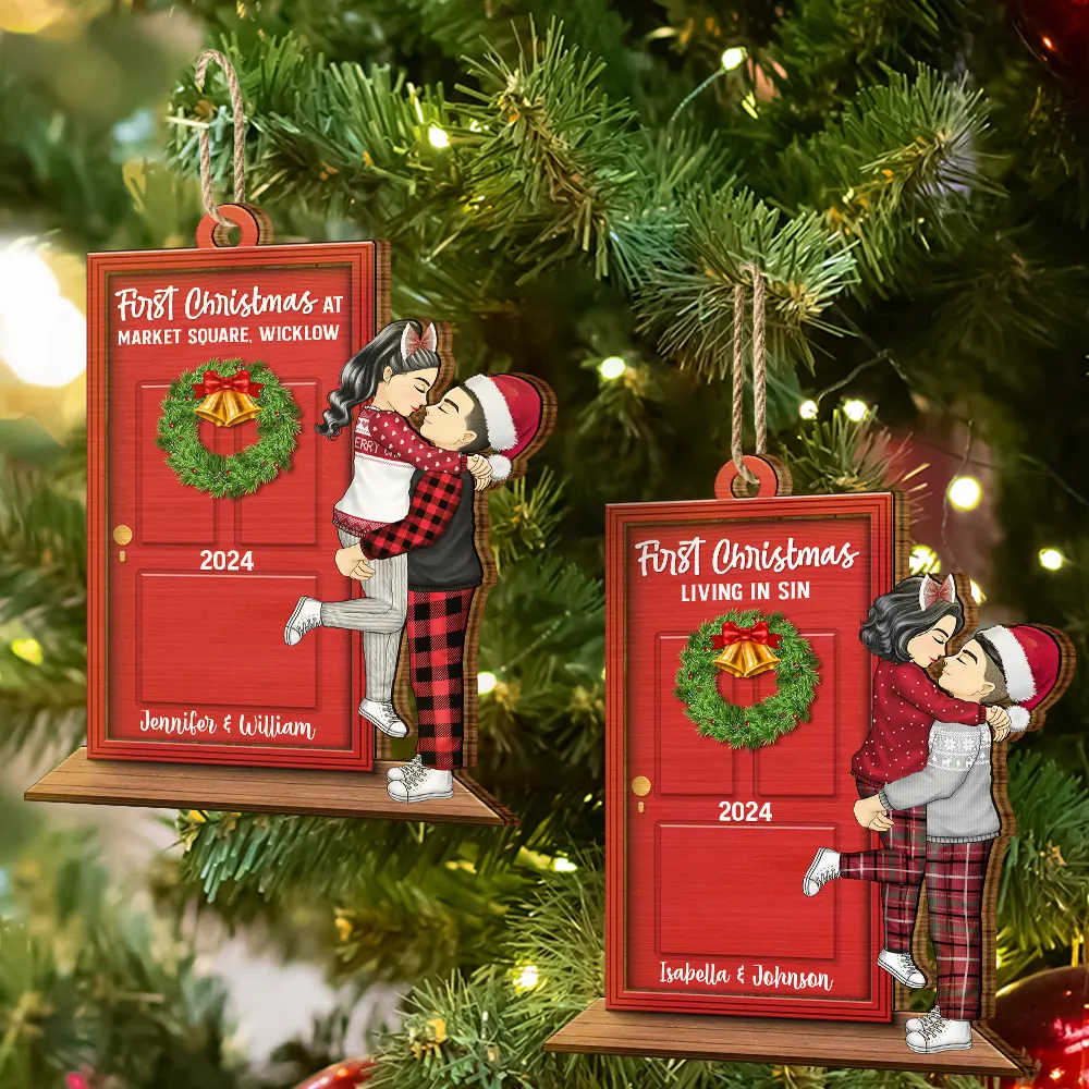 First Christmas In Our New Home - Personalized Wooden Cutout Ornament - Image 6