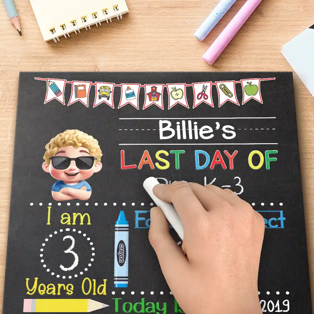 First Day Of Kindergarten - Personalized School Sign - Image 4
