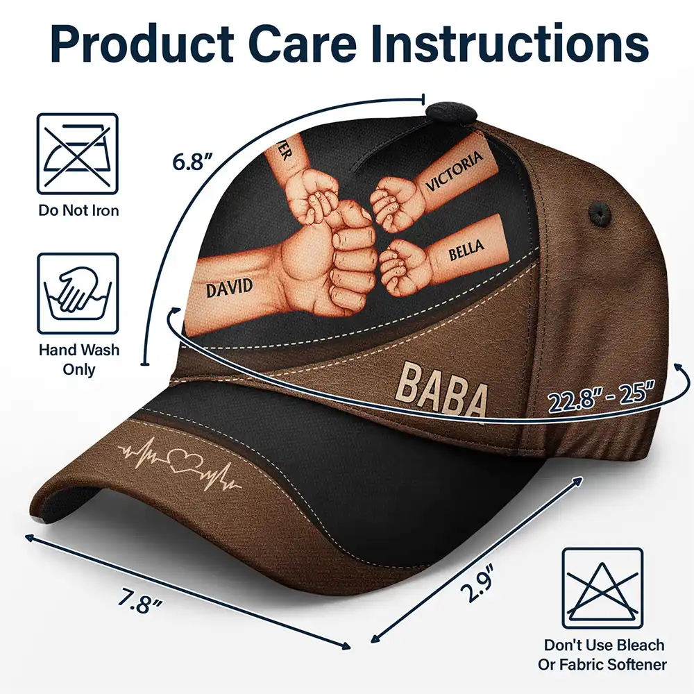 Fist Bump, Best Friends For Life Skin - Personalized Classic Cap - Image 6