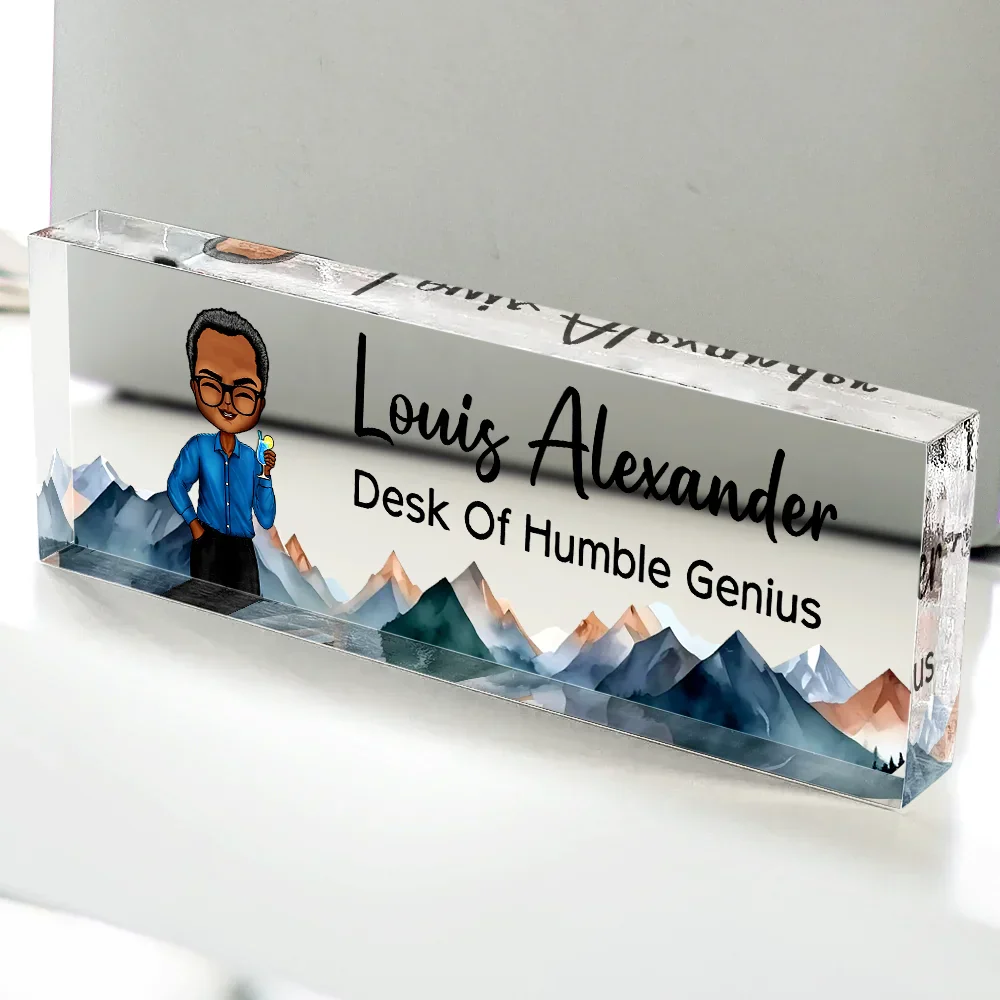 Fixer Of Everything - Personalized Desk Name Plate - Image 4