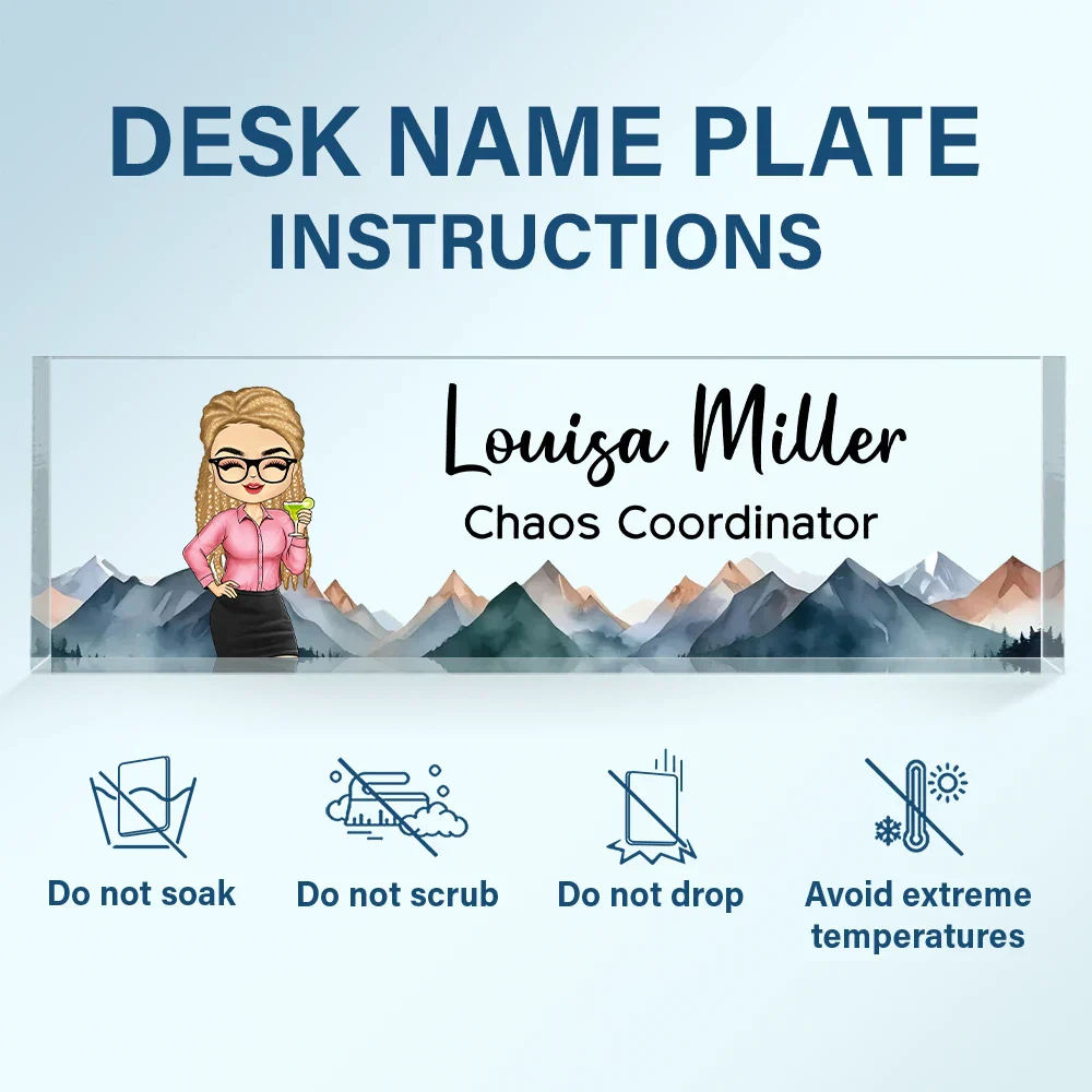 Fixer Of Everything - Personalized Desk Name Plate - Image 6