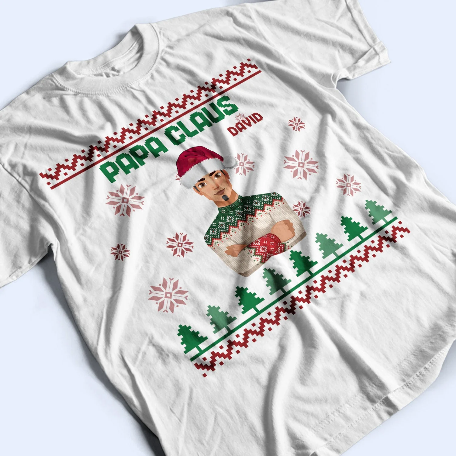 Flat Art Semi-real Pet - Christmas, Funny Gift For Family, Couple, Parents, Grandparents, Dog, Cat Lovers - Personalized Sweatshirt - Image 3