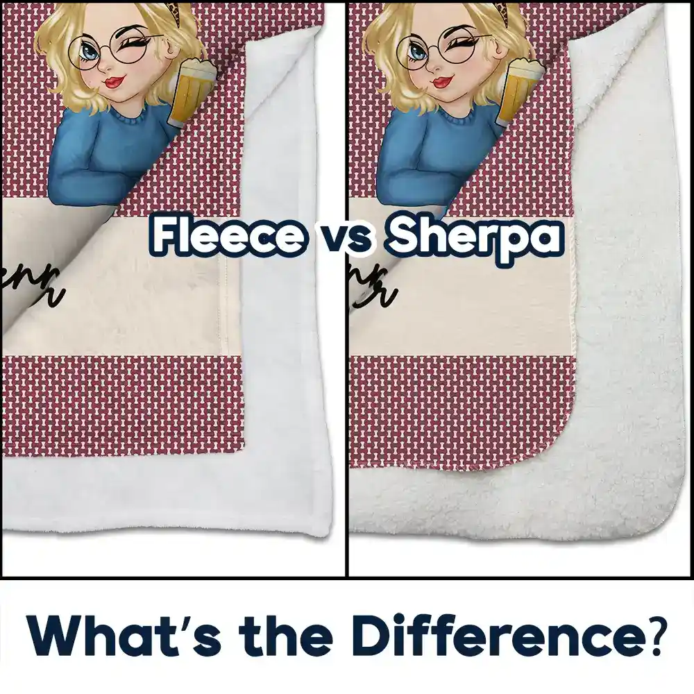 Flower Month & Name - Personalized Fleece Blanket, Sherpa Blanket - Image 4