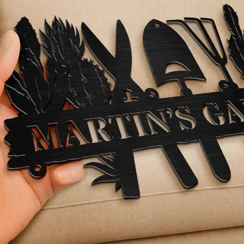 Flower Vegetable Garden - Personalized Cutout Metal Sign - Image 3