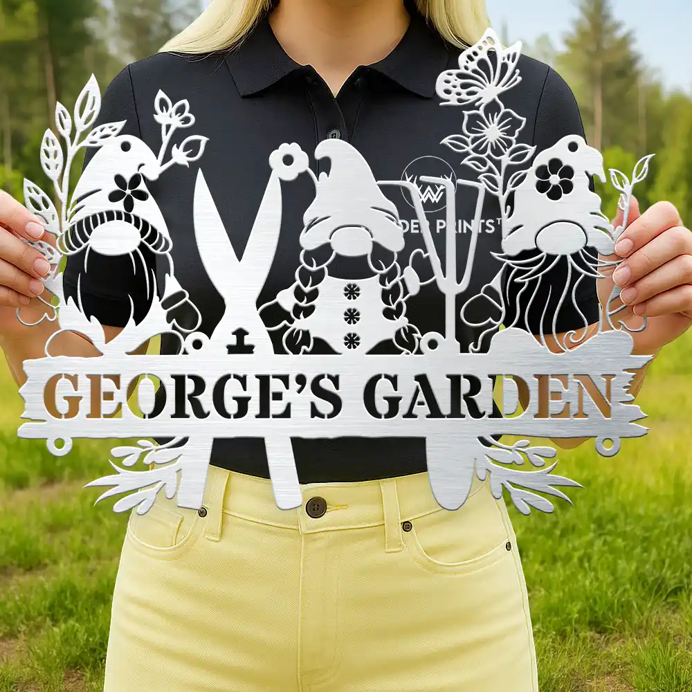 Flower Vegetable Garden - Personalized Cutout Metal Sign - Image 4