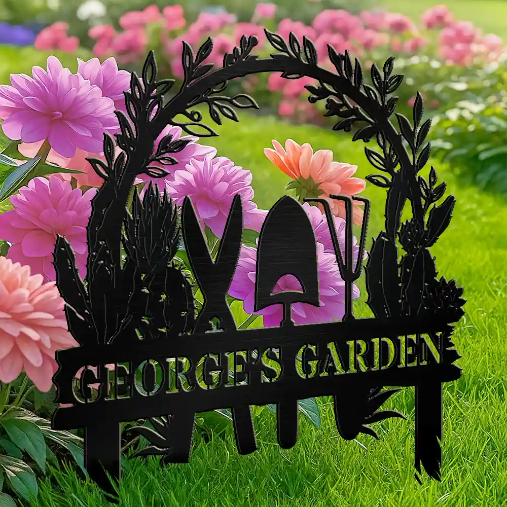 Flower Vegetable Garden - Personalized Metal Garden Stake - Image 4