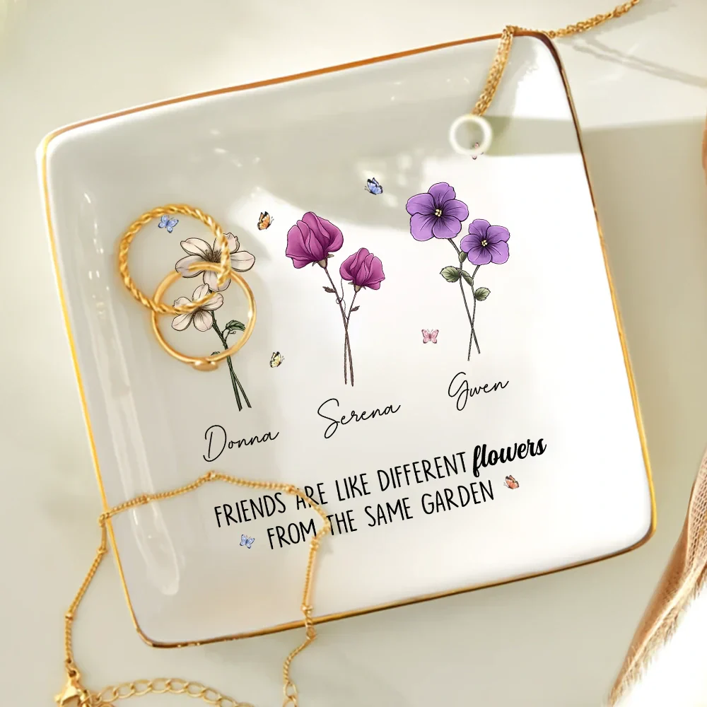 Flowers It Takes A Long Time - Personalized Ring Dish - Image 4
