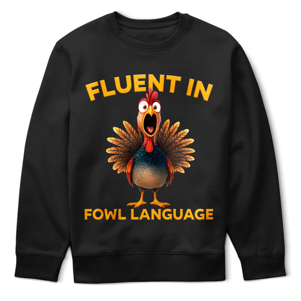 Fluent In Fowl Language Chicken - Personalized T Shirt - Image 5