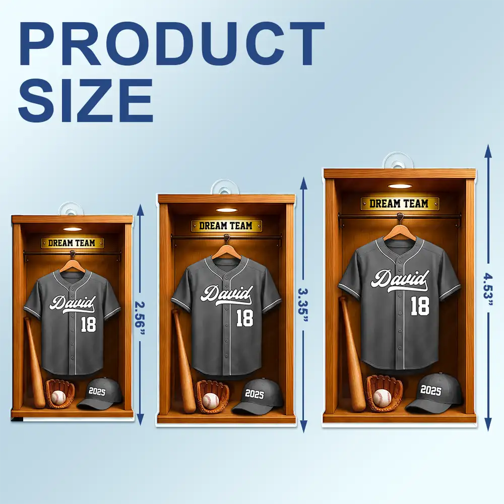 Football Soccer Locker 3D Effect - Personalized Acrylic Car Hanger - Image 4