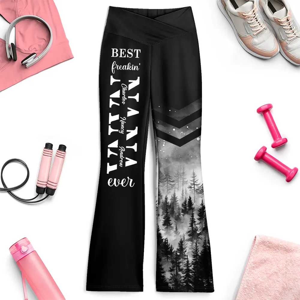 For Mother Wife Best Freakin' Mom Ever - Personalized Leggings - Image 3