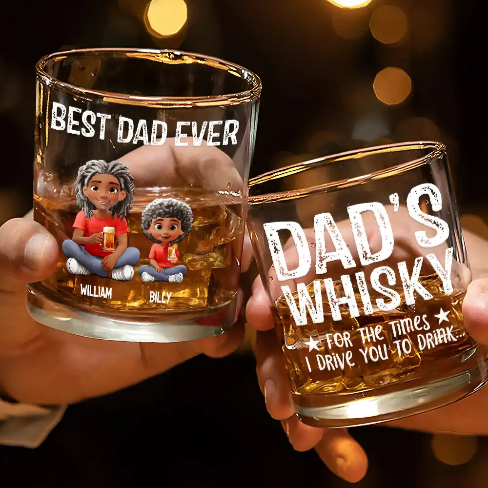For The Times We Drive - Personalized Whiskey Glass - Image 3