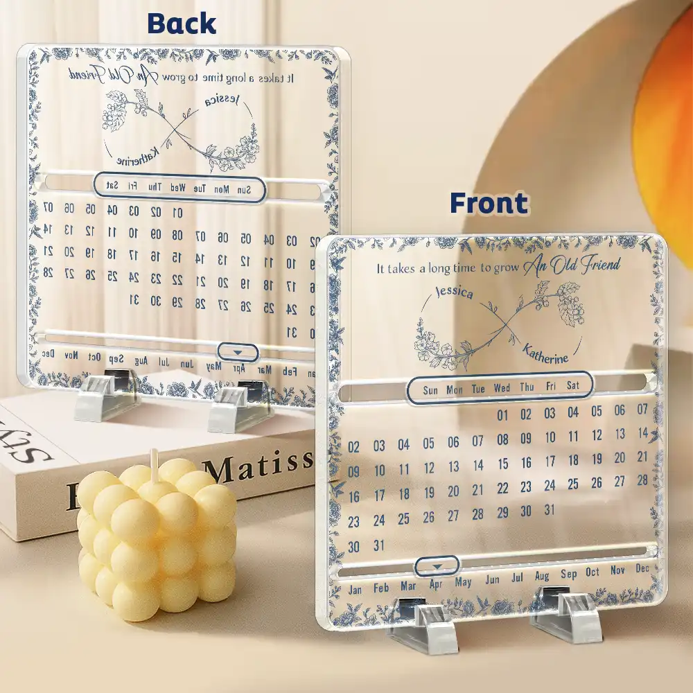 Forever Bound By Infinity - Personalized Acrylic Perpetual Desk Calendar - Image 5