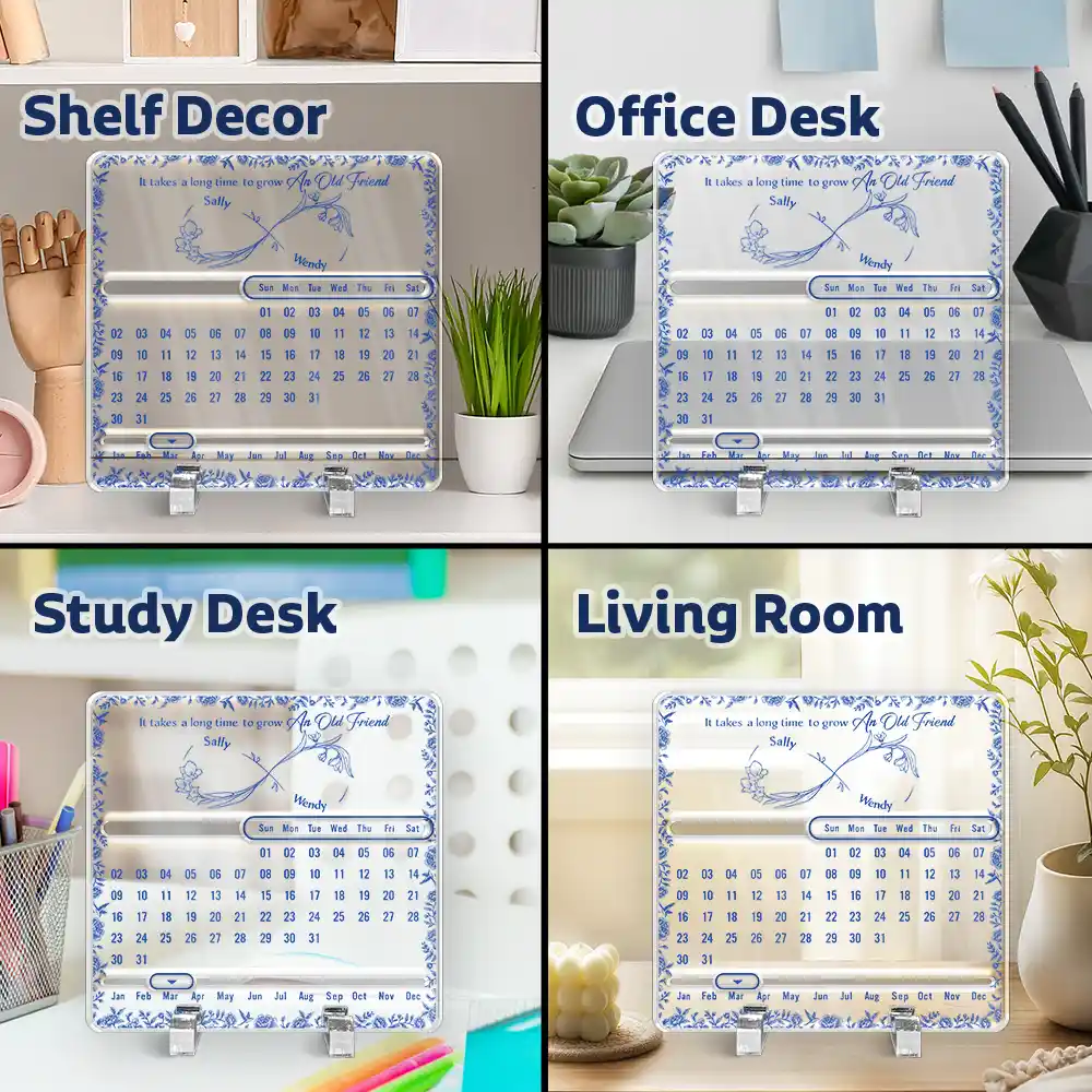 Forever Bound By Infinity - Personalized Acrylic Perpetual Desk Calendar - Image 6