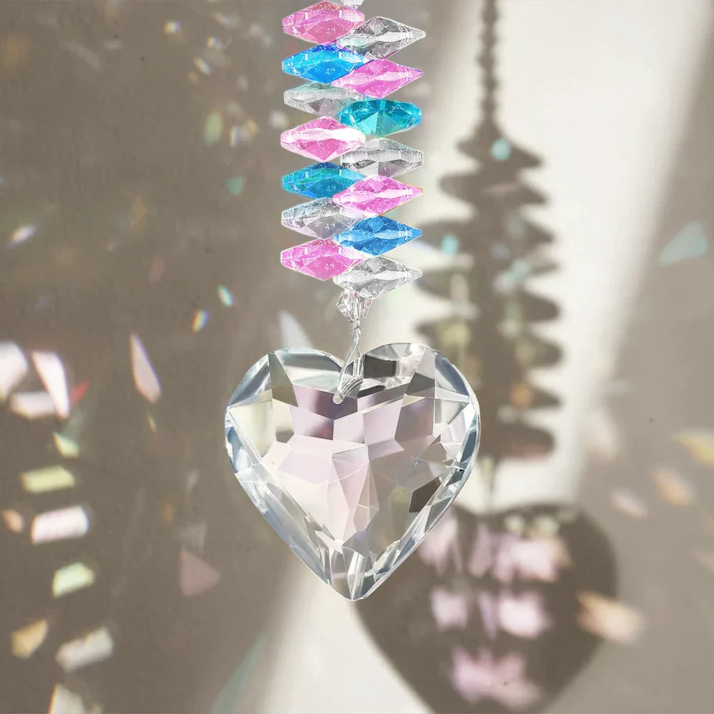 Forever In My Heart I Miss You Memorial Dog Cat - Personalized Heart Crystal Suncatcher - Image 4