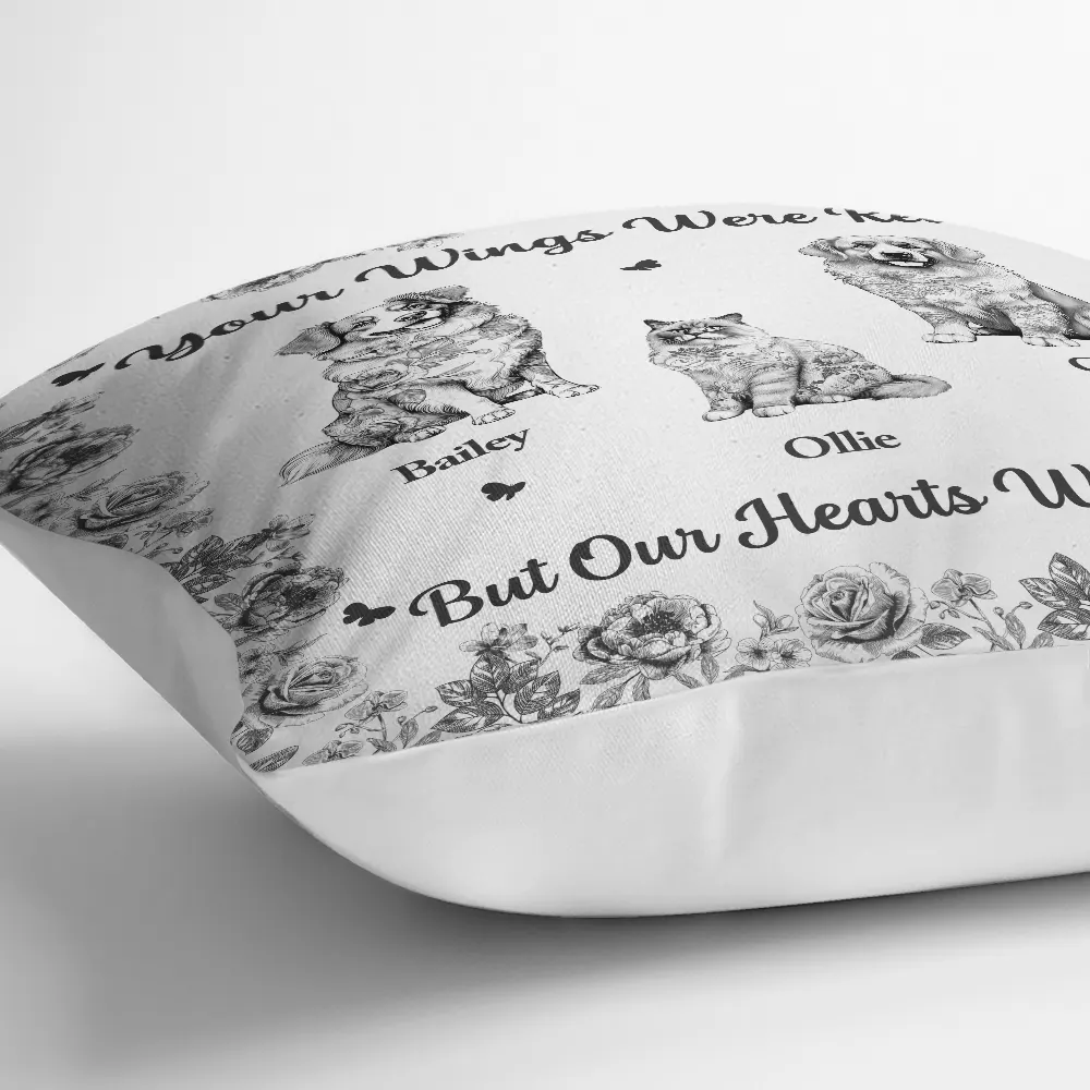 Forever In My Heart Toile Dog Cat Memorial - Personalized Pillow - Image 3
