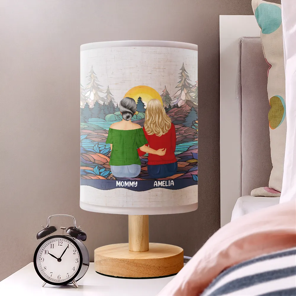 Forever Love Mom And Her Children - Personalized Fabric Lamp - Image 2