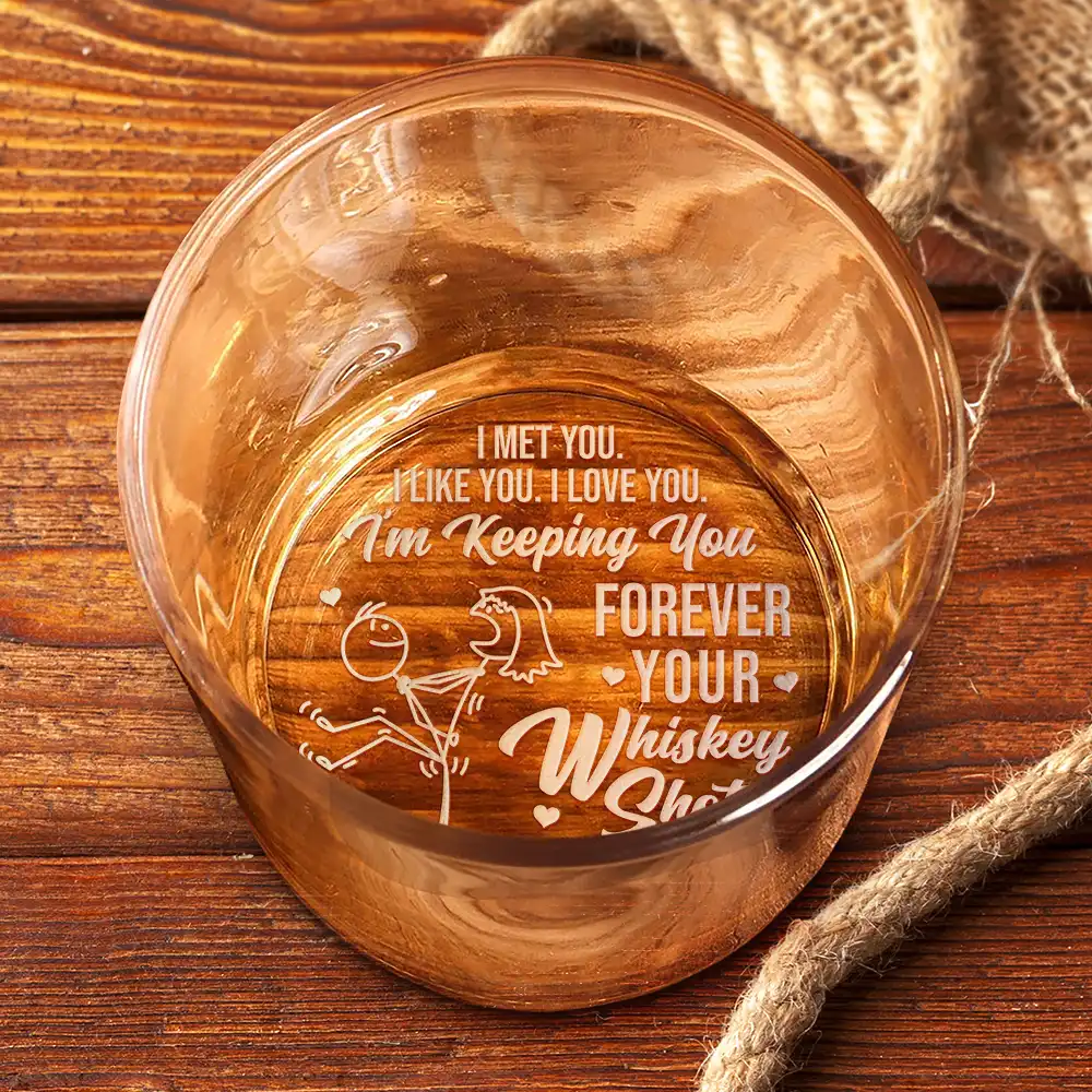 Forever Your Whiskey Shot - Personalized Engraved Whiskey Glass - Image 3