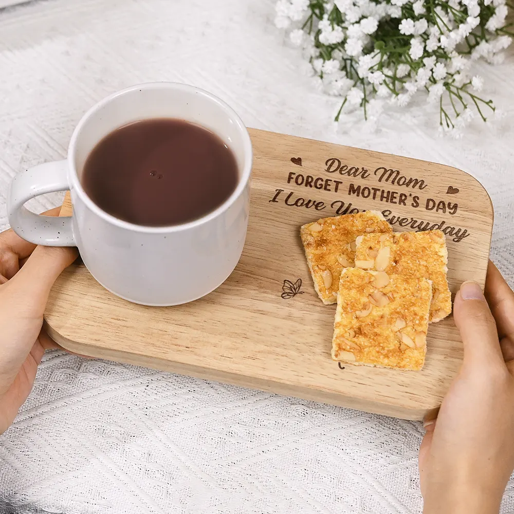 Forget Mother's Day We Love You Everyday - Personalized Serving Board With Cup Holder - Image 5