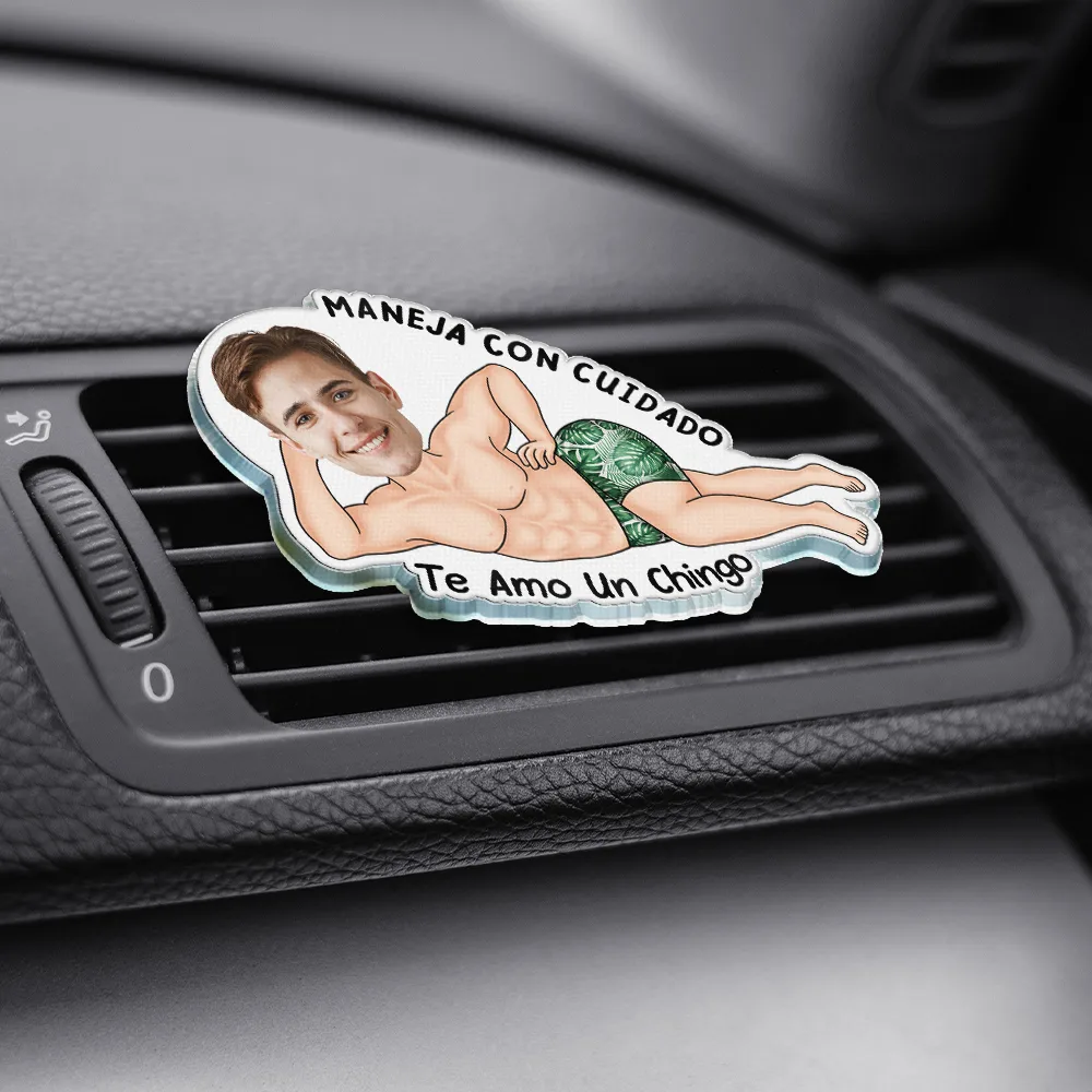 Foto Personalizada Maneja Con Cuidado Te Amo - Clip De Ventilación Del Coche Acrílico Personalizado - Image 4