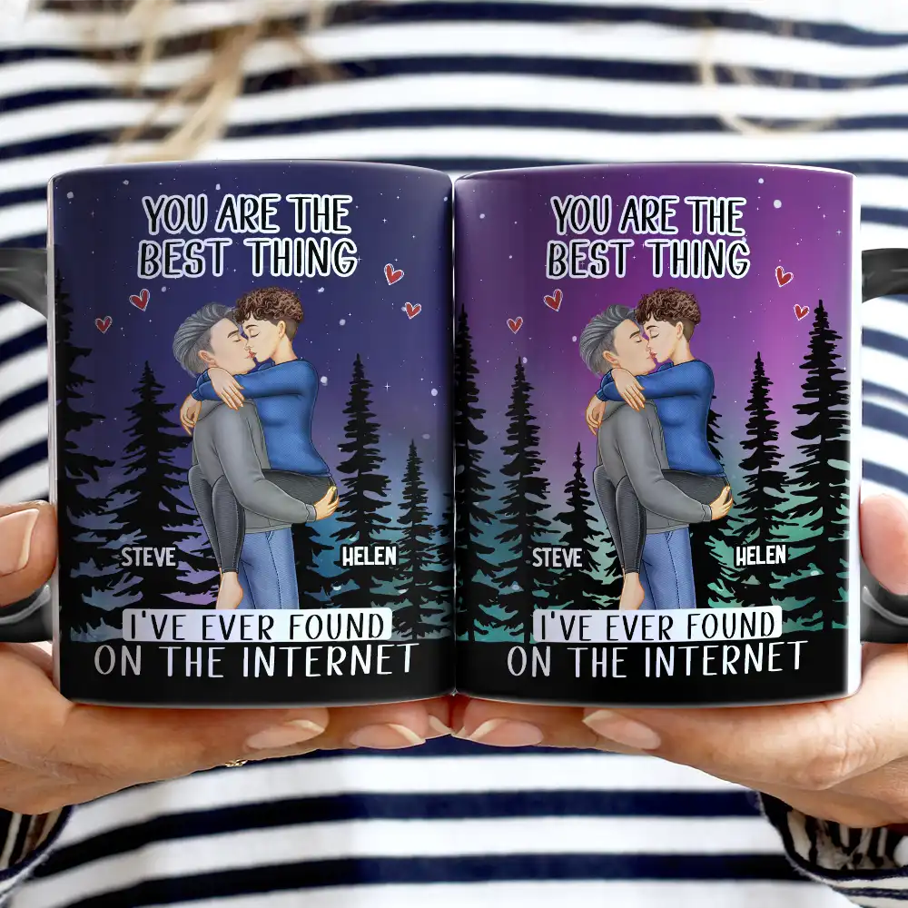 Found On The Internet Couple - Personalized Color Changing Mug - Image 3